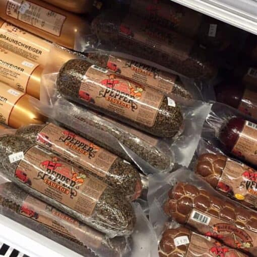 Sausage_Cheese_Monroe_Wisconsin Alp and Dell Cheese Store